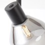 Detailaufnahme: 4-flammige Spotleuchte Reflekt in Schwarz matt mit Rauchglas. Spot aus der Kategorie Spots.