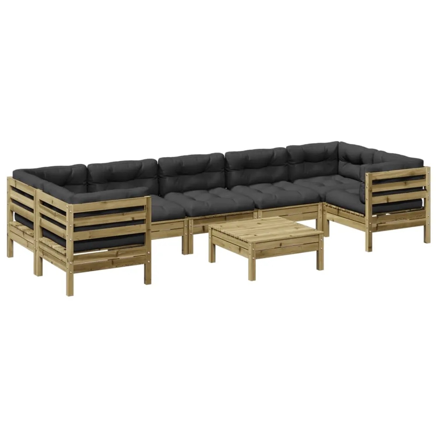 vidaXL 8-Tlg Garten-Sofagarnitur mit Kissen Kiefernholz Imprägniert 3299341 günstig online kaufen