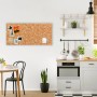 Banjado Magnettafel 78x37cm mit Kork-Motiv und Magneten in Küche.