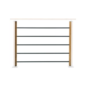 Kordo Füllungsset für Holzgeländer Moka, Stäbe in Schwarz. Geländer-Set mit Holzpfosten und schwarzen Füllstäben.