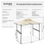 Sandfarbener Tectake Grillpavillon Maracaibo mit Doppeldach, Ablagen und Flaschenöffner.
