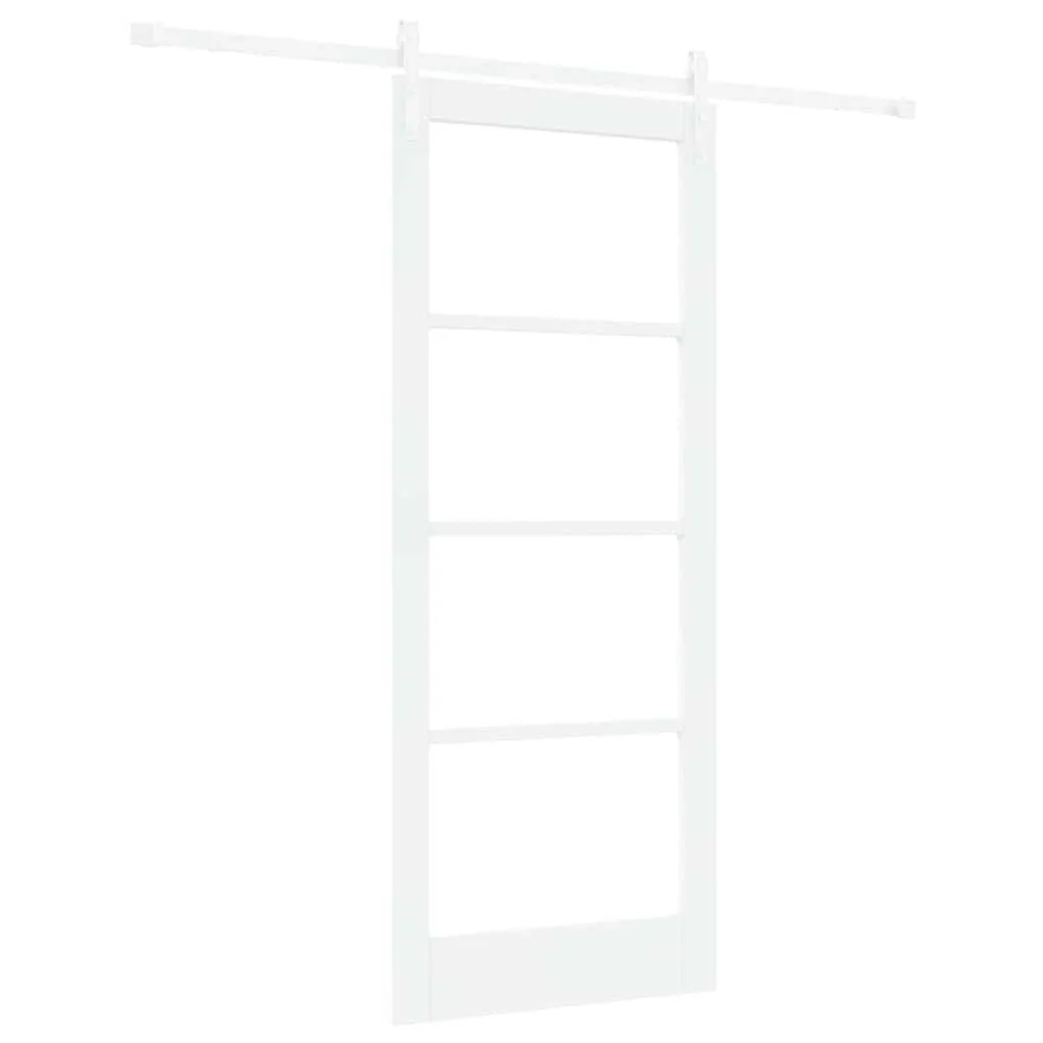 vidaXL Schiebetür ORKDAL Weiß 83 x 202 cm Massivholz Kiefer und Glas 3331914