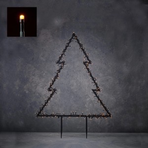 Luca Lighting Gartenstecker Baum mit 175 LEDs, warmweiß, für weihnachtliche Gartendeko.