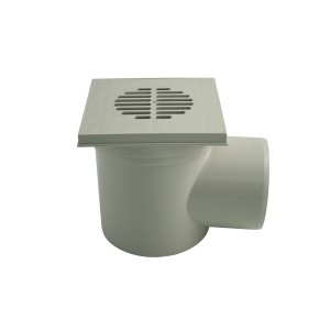 Marley Kellerablauf DN110 mit drehbarem Oberteil und Kunststoffrost aus Polypropylen.