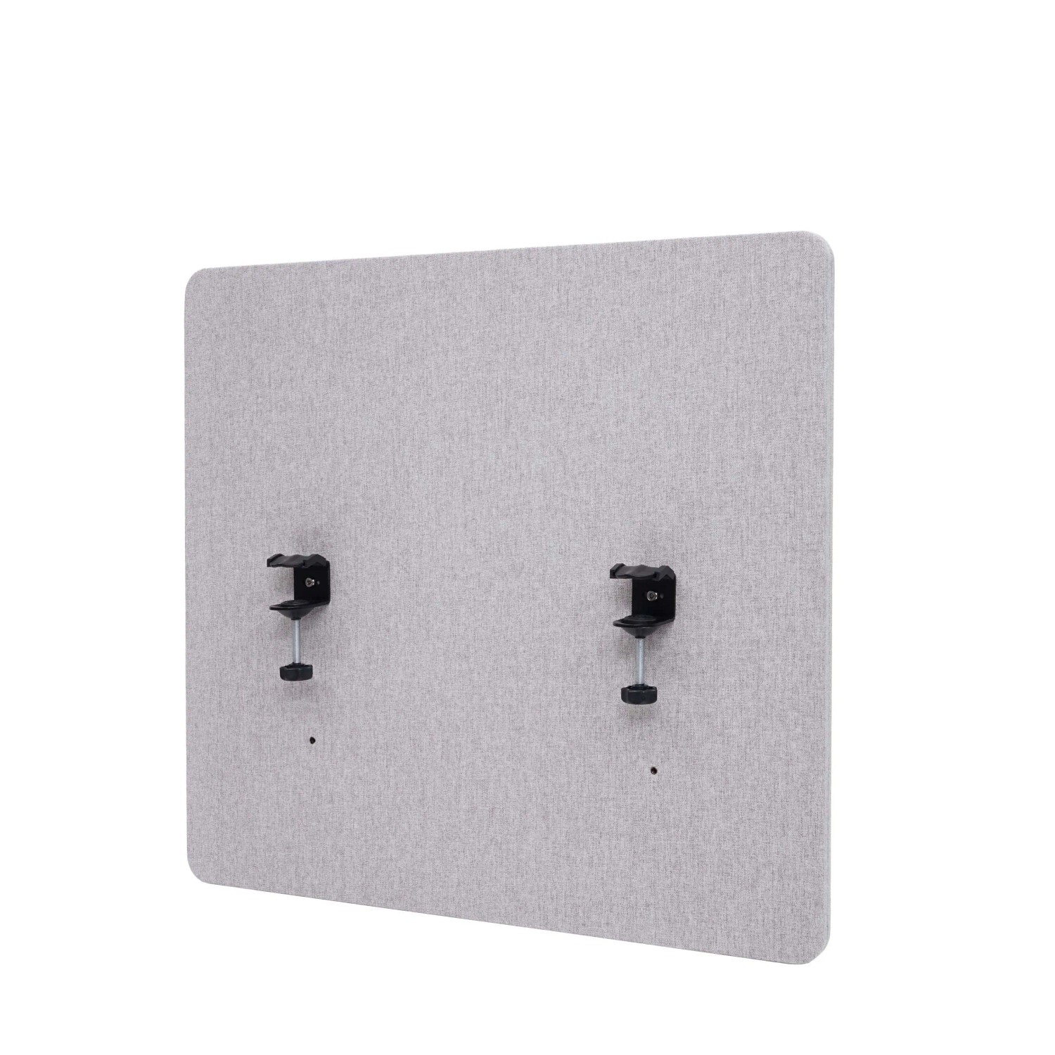 MCW Akustik-Tischtrennwand G75 Doppelwandig Stoff/Textil 60x65cm Grau
