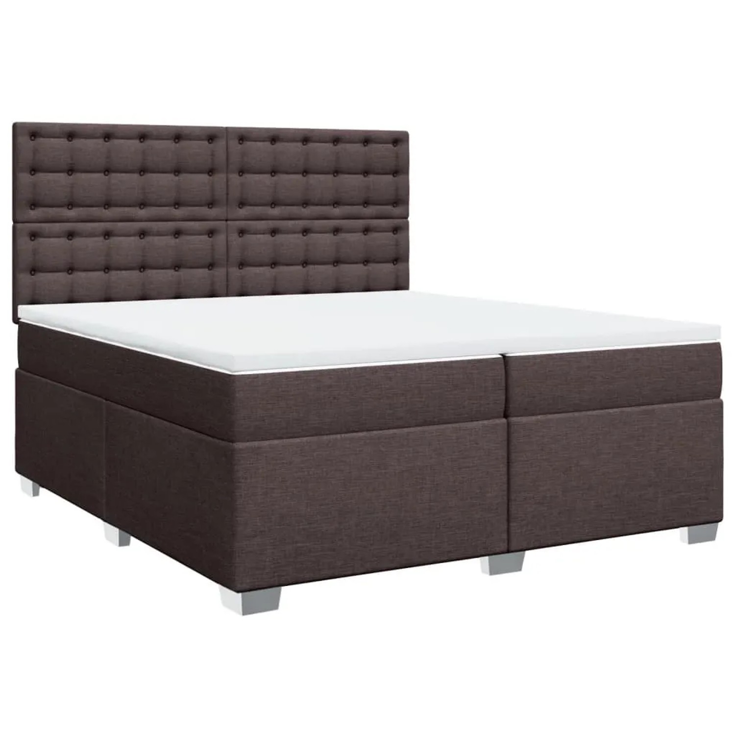 vidaXL Boxspringbett mit Matratze Dunkelbraun 200x200 cm Stoff 3292912 günstig online kaufen
