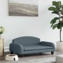 Dunkelgraues Hundebett als Sofa, 70x45x30 cm, aus Stoff, mit Polsterung. Ideal für kleine Hunde im Wohnzimmer.