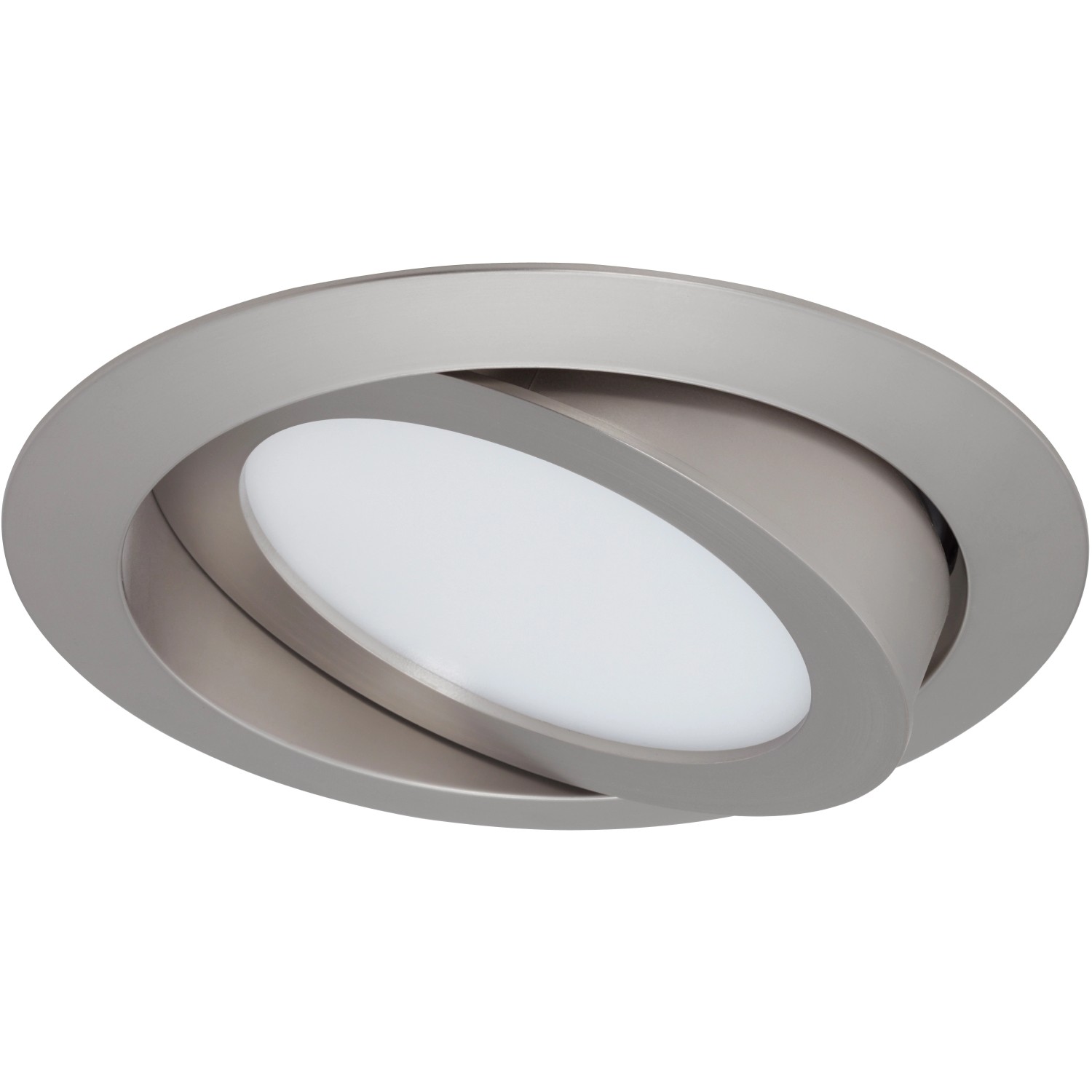 Briloner LED-Einbauleuchte 3er-Set Nickel Schwenkbar H: 3,4 cm Ø: 14 cm günstig online kaufen