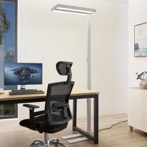 Arcchio LED Bürostehleuchten Logan 9968057 Dimmbar mit Bewegungsmelder Modern in Weiß aus Aluminium 1-flammig Arbeitszimmerleuchte