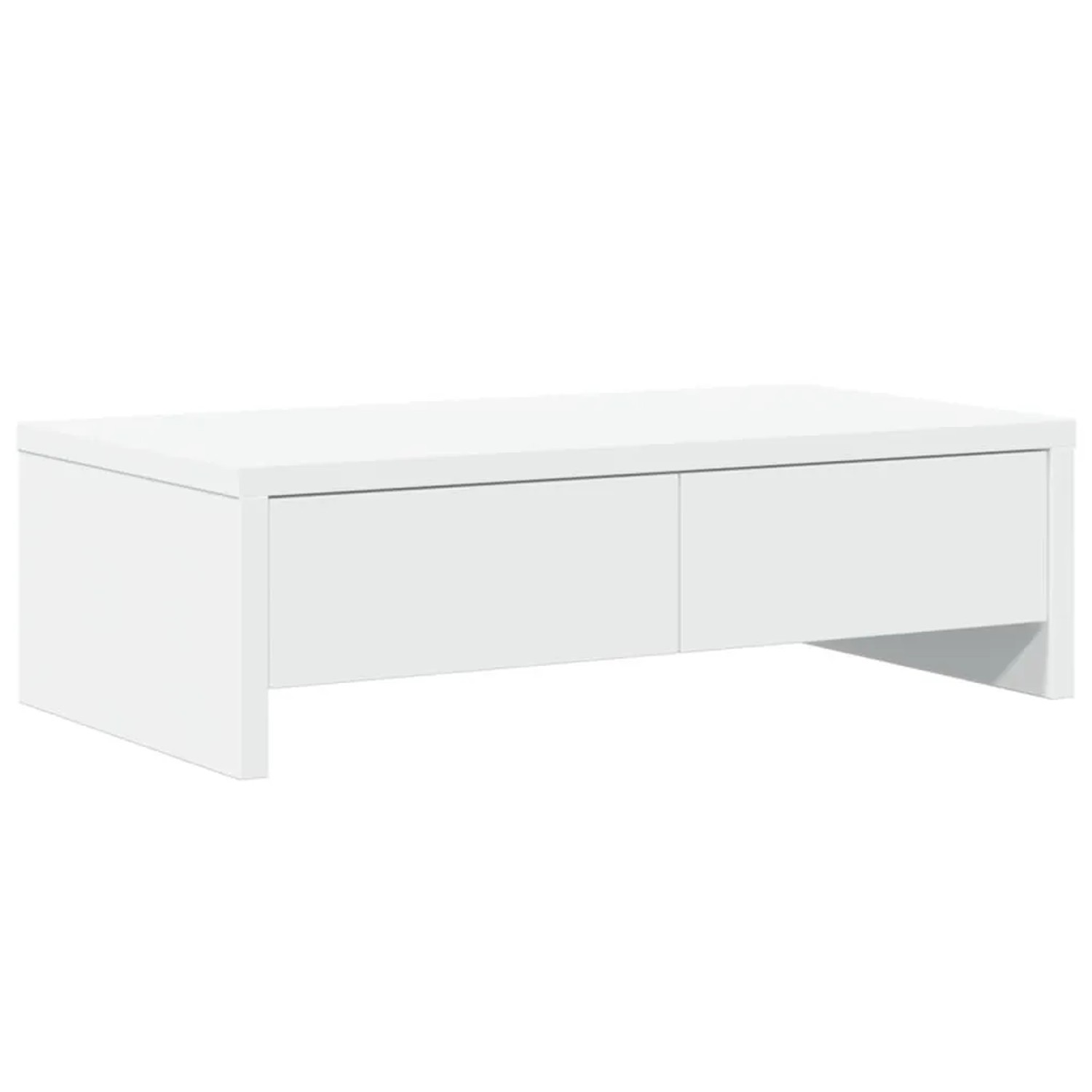 vidaXL Monitorständer mit Schubladen Weiß 50x27x15 cm Holzwerkstoff 854661