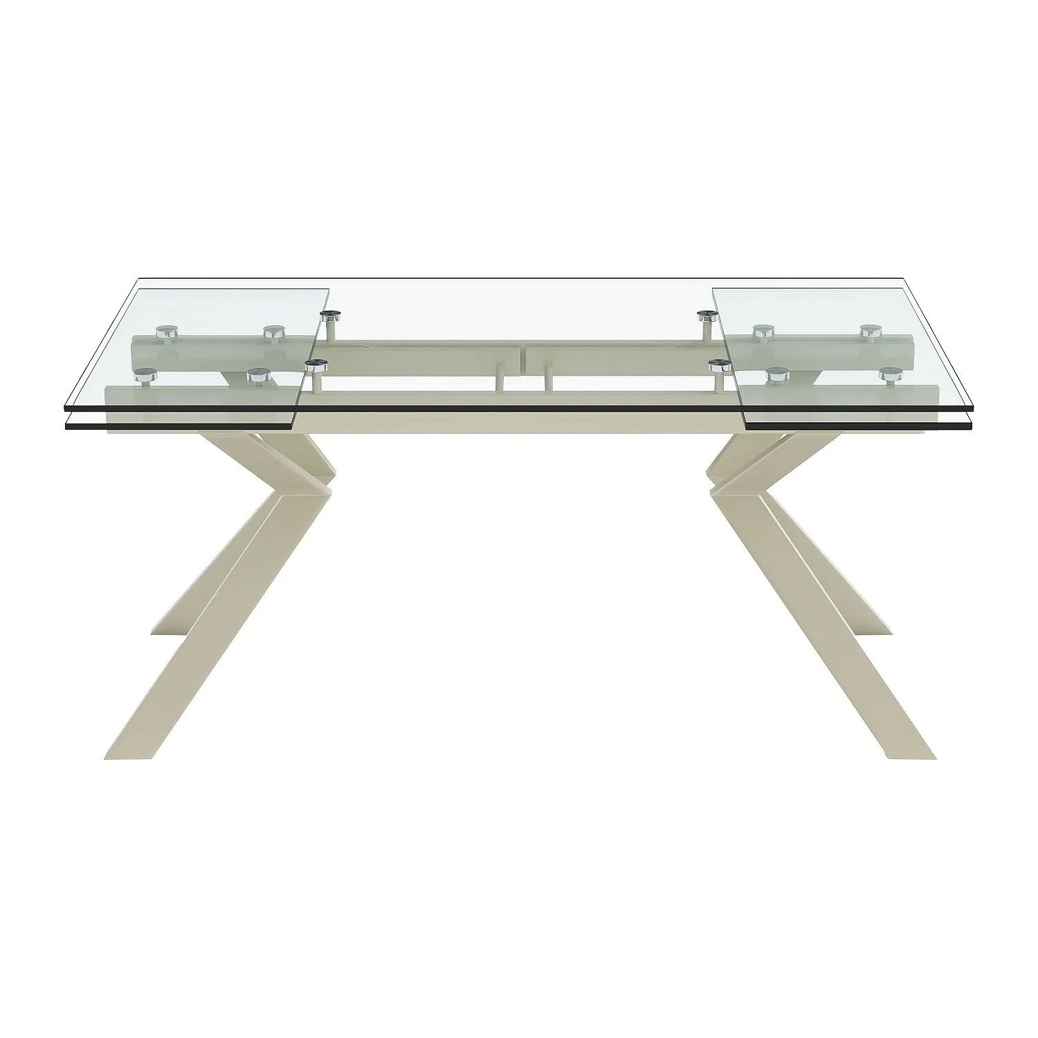 Vente-unique Esstisch Velika Transparent  Beige 160 cm  240 cm