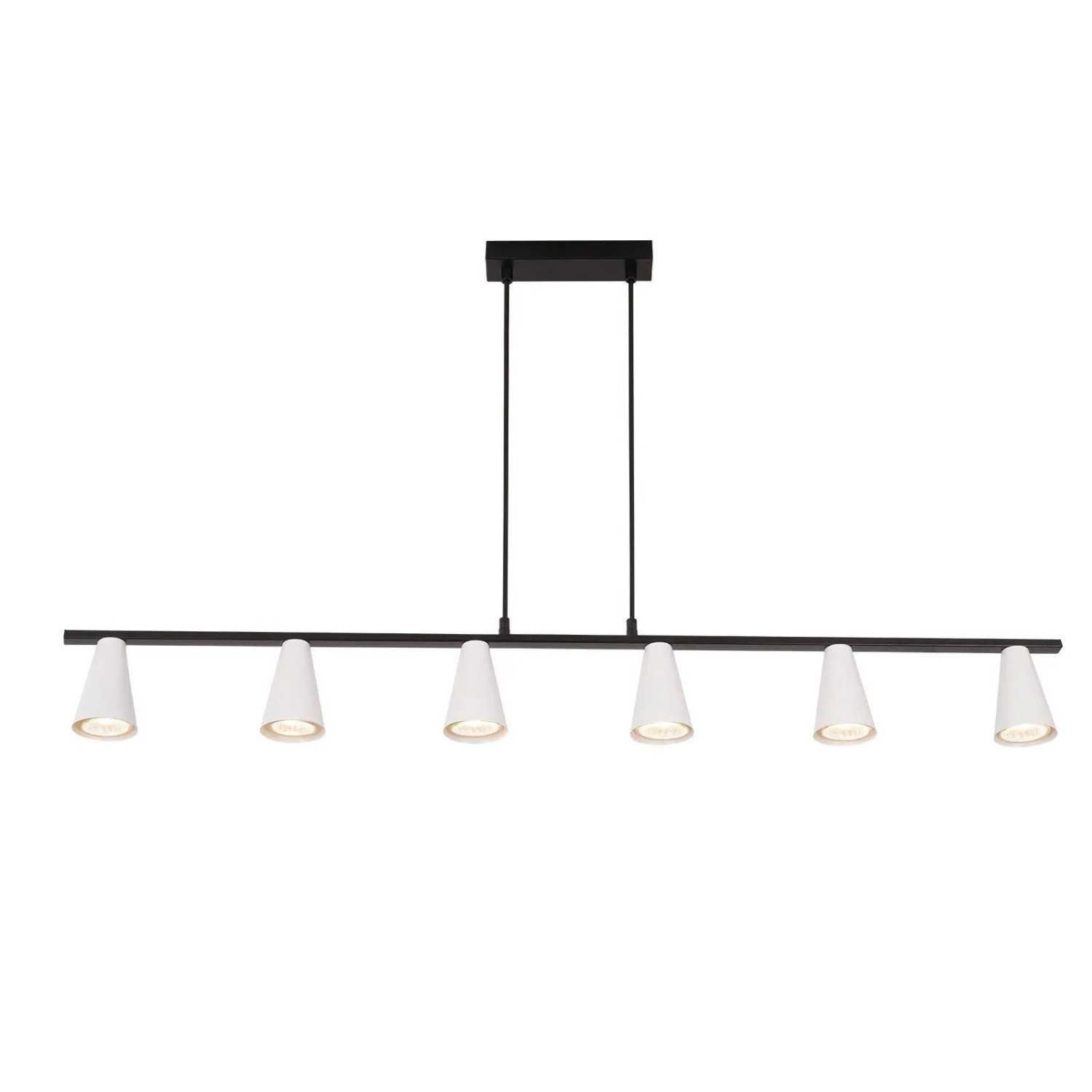 NETTLIFE Esstisch Pendelleuchte Hängelampe 6-flammig Modern Weiß Schwarz Gu10 Metall
