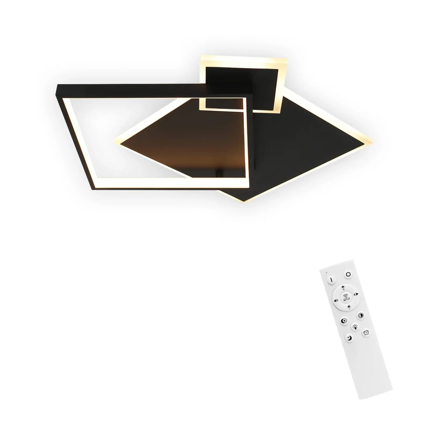 NETTLIFE LED Deckenleuchte aus Metall L46cmSchwarz-1