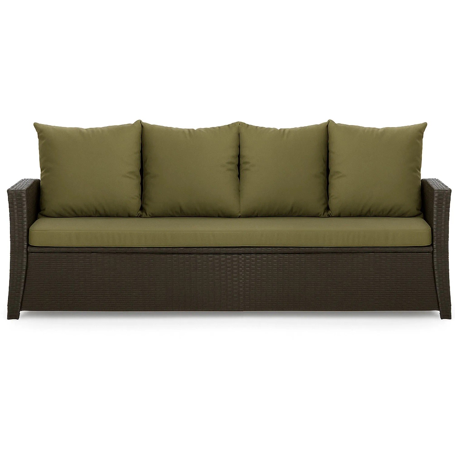 Setgarden Mix-Techno Gartenkissen Für Polyrattan Möbel 180×60×50 cm – Kissen Für 3 Sitzer Gartensofa 1tlg Grün_2