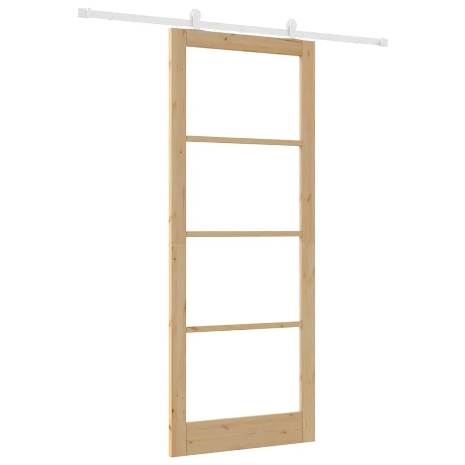 vidaXL Schiebetür ORKDAL Natur 93 x 232 cm Massivholz Kiefer und Glas 3332095
