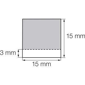 Querschnitt Kompriband 15x3-15 mm, Dichtungsband für Fenster und Türen.