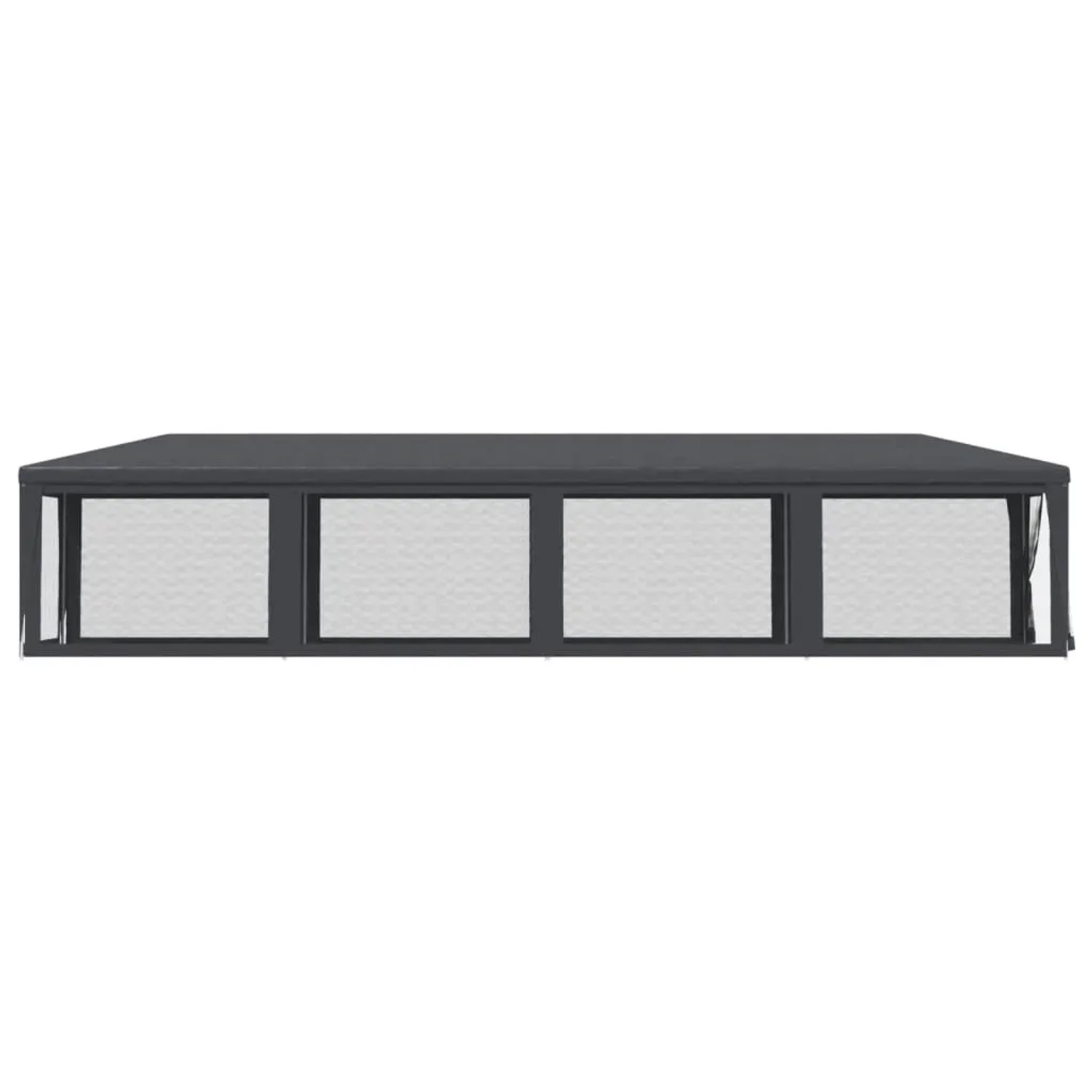 Anthrazitfarbenes vidaXL Partyzelt 3x12m mit 10 Mesh-Seitenwänden für Gartenpartys & Events.