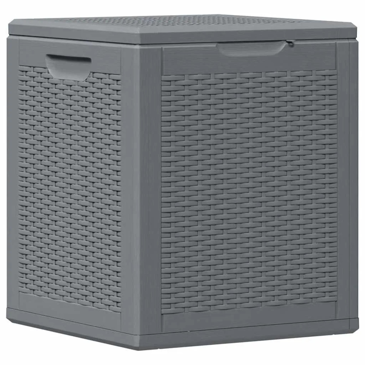 Furnicato Gartenbox Grau Pp Rattan 90 L