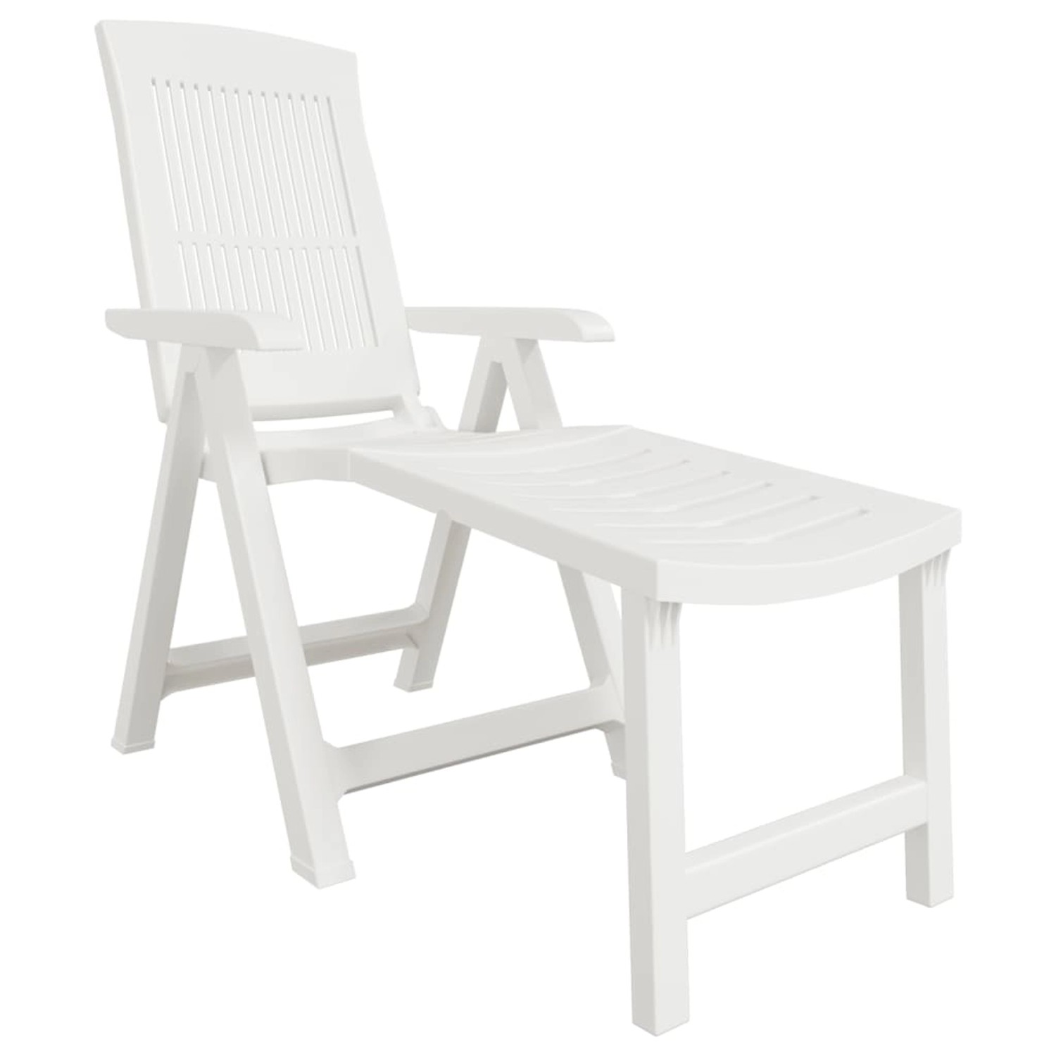 vidaXL Sonnenliege Weiß Kunststoff 364705 günstig online kaufen