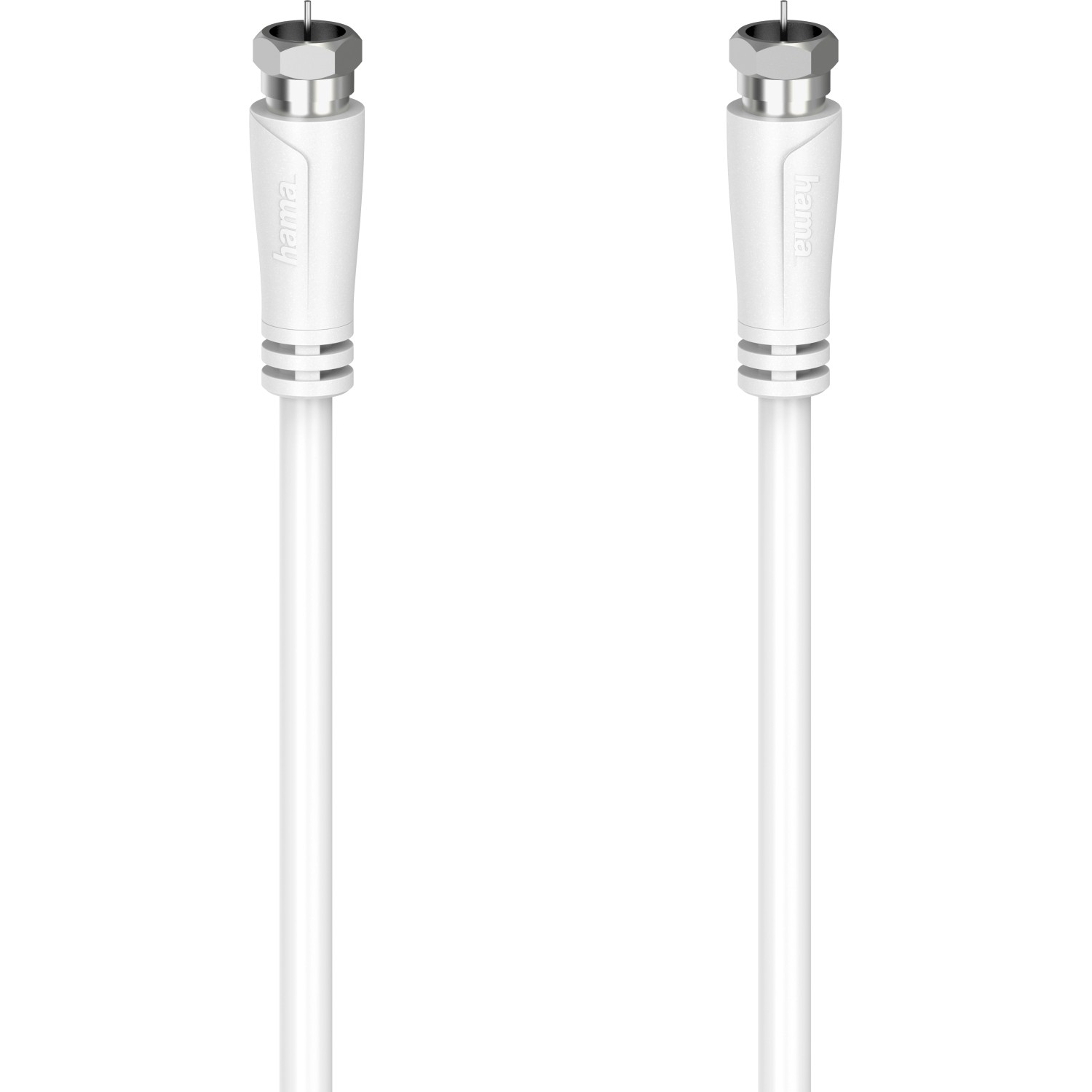 Thumbnail - Hama Antennen-Kabel SAT-Anschlusskabel F-Stecker/F-Stecker 90 dB Weiß 3 m