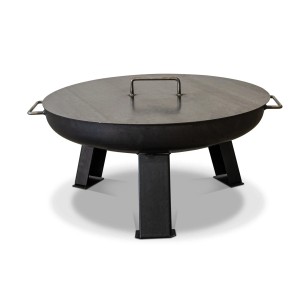 SIENA GARDEN Feuerschalendeckel aus Stahl, Ø 102 cm, zum Schutz vor Funkenflug und Witterung.