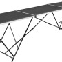 LUX Mehrzwecktisch MZT-300/60 Basic, 3 m, mit schwarzer MDF-Platte und Stahlrohr-Untergestell.
