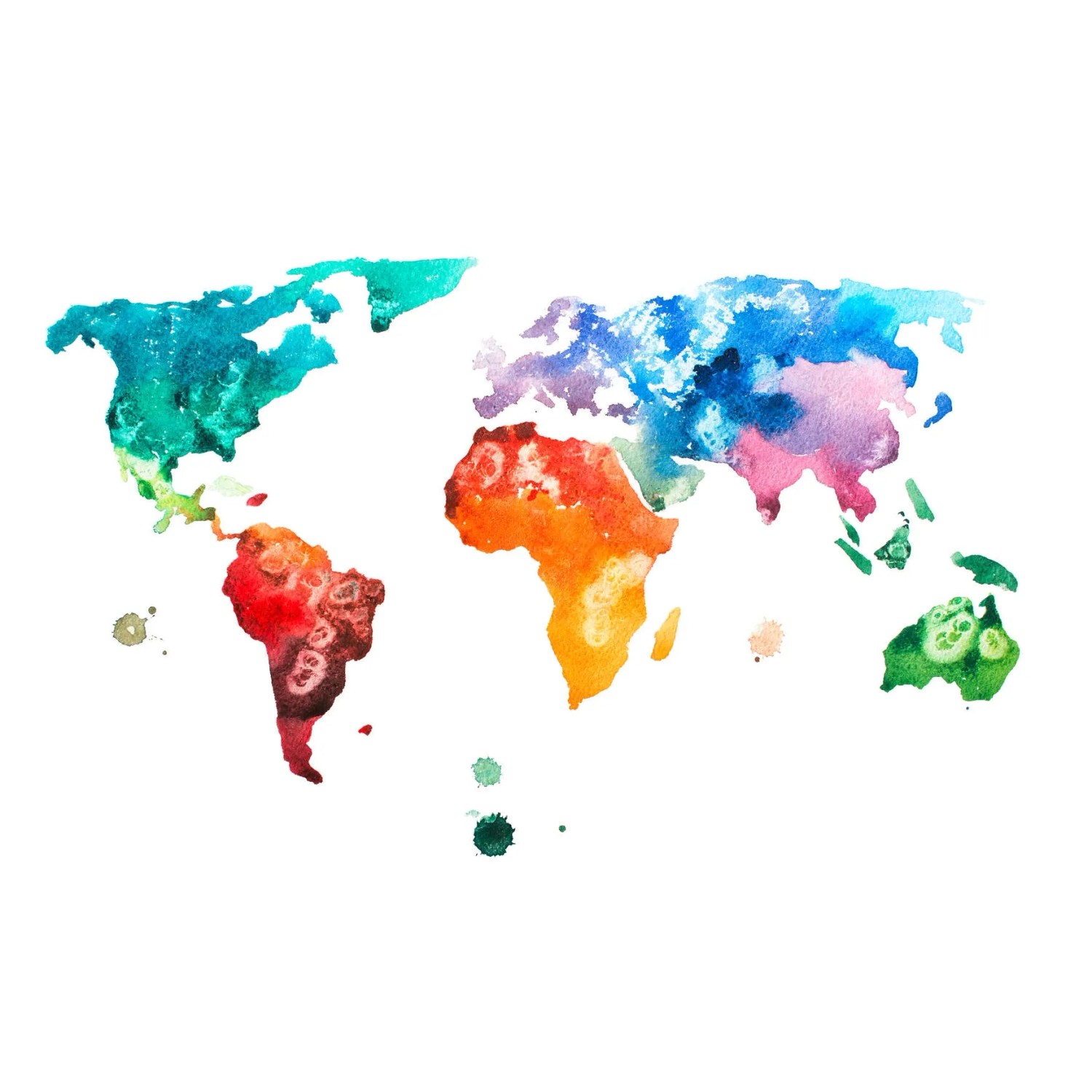 living walls Fototapete Designwalls Colourful World 1, glatt, (5 St)