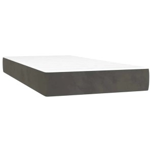 vidaXL Taschenfederkernmatratze für Kinder Dunkelgrau 80x160 cm Samt 4016547