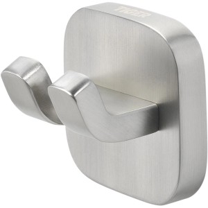 Tiger Haken Ramos Klein, gebürsteter Edelstahl, ideal als Handtuchhalter.