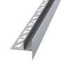 Dalsys Gefällekeil aus Edelstahl, 200cm, für Glasaufnahme in Dusche.