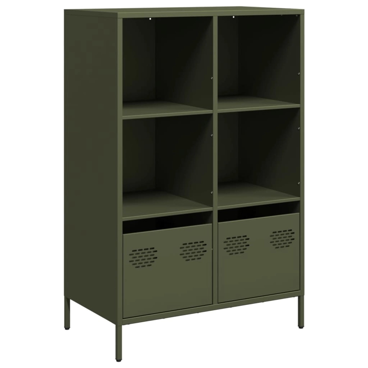 vidaXL Highboard Olivgrün 68x39x103,5 cm Stahl 851386 günstig online kaufen