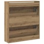 vidaXL Schuhschrank Räuchereiche 80 x 21 x 87,5 cm Holzwerkstoff 862215_8
