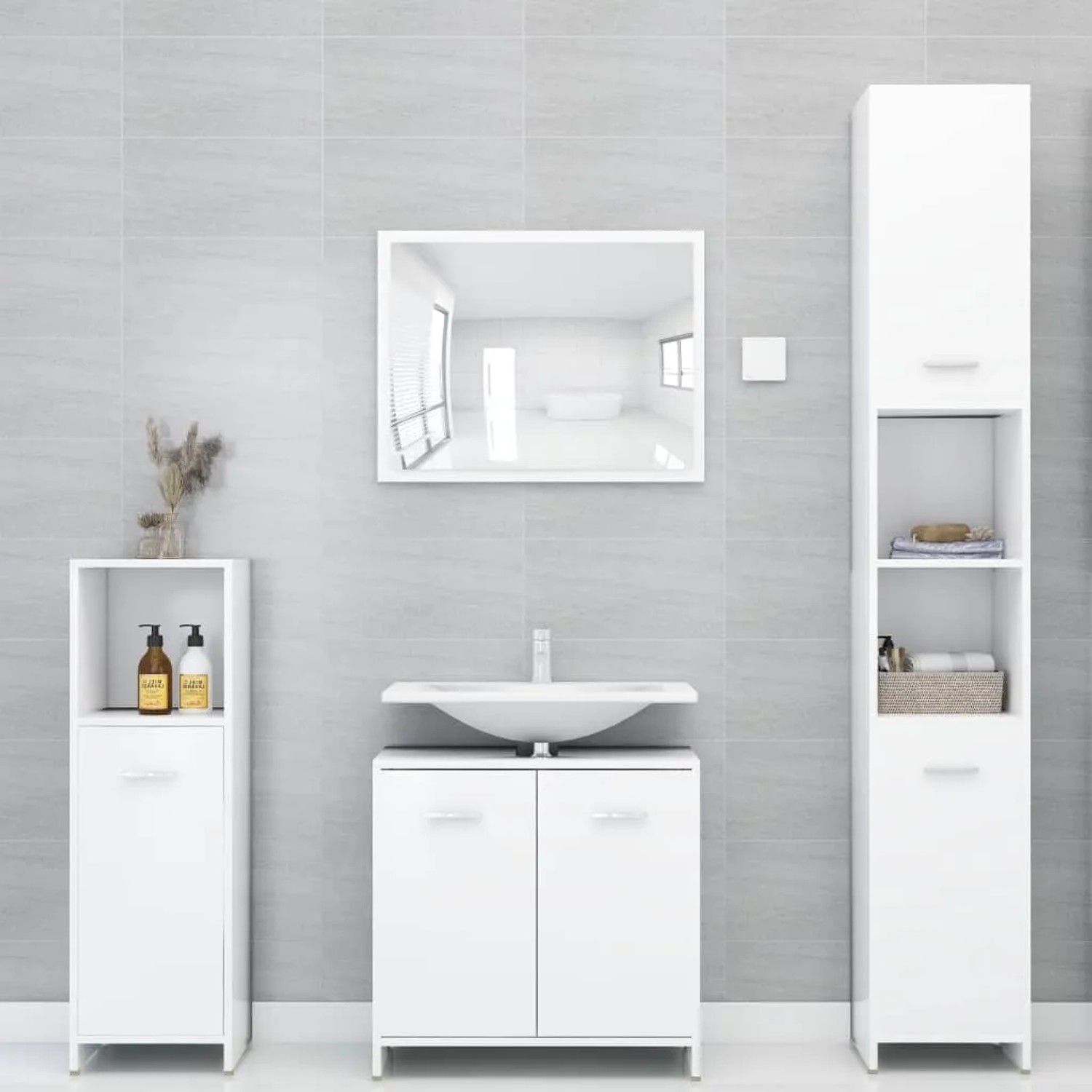 vidaXL Badschrank Weiß 30 x 30 x 95 cm kaufen bei OBI