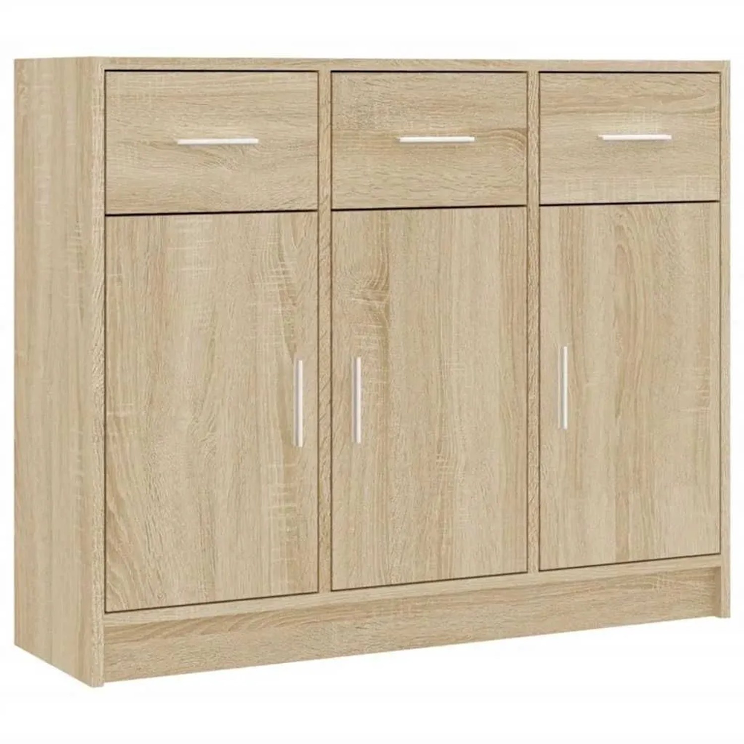 vidaXL Sideboard Sonoma-Eiche 91x28x75 cm Holzwerkstoff 823011