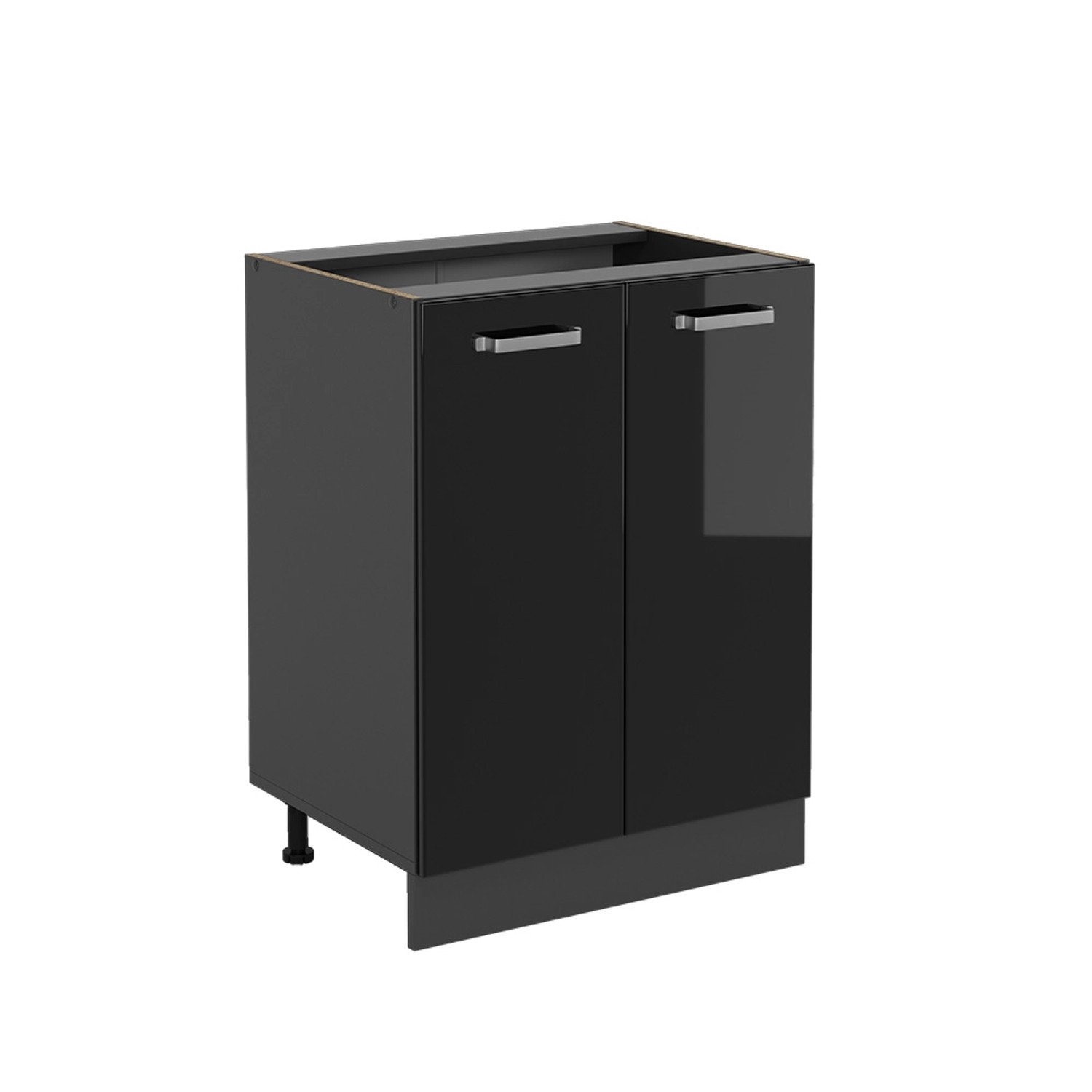Thumbnail - Vicco Küchenunterschrank R-Line Schwarz Hochglanz/Anthrazit 60 cm ohne Arbeitsplatte