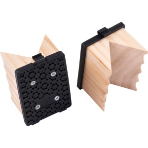 Char-Broil Hot-Clean Ersatzbürstenkopf für Grillbürste, Holzkopf mit schwarzer Kunststoffhalterung.