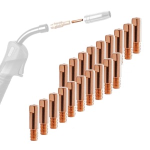 STAHLWERK MIG MAG Stromdüsen Set, 20 Stück, Kupfer, mit Brenner-Zubehör.