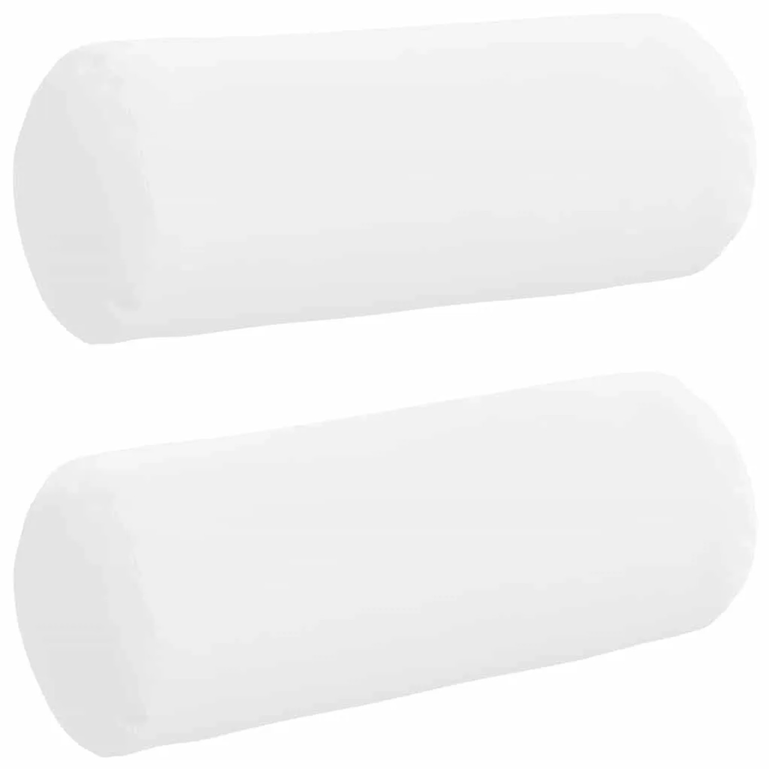 vidaXL Bolsterkissen 2 Stück Weiß Ø 15 x 40 cm Stoff 42014279