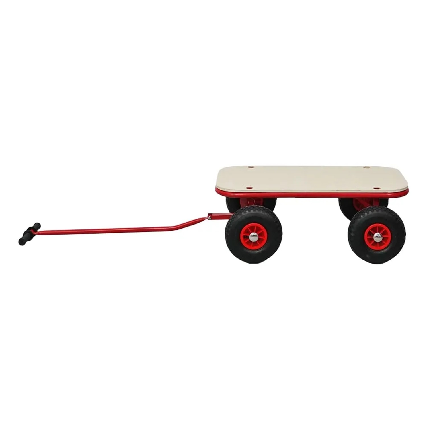 Profi Bollerwagen BOLLY, rot, mit Luftbereifung. Ideal für Camping und Freizeit.