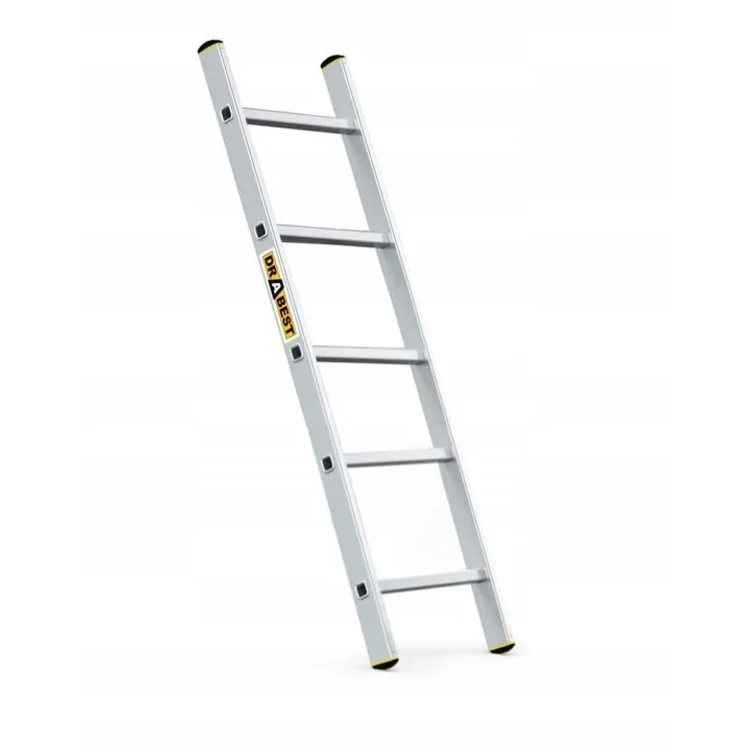 DRABEST Professionelle Aluminium Anlegeleiter 1x5, 5 Sprossen