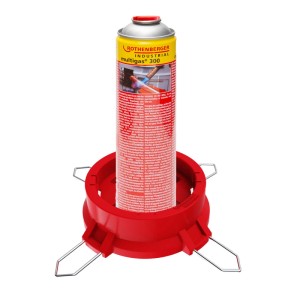 Rothenberger Kartuschenständer mit Gaskartusche 170g für Lötgeräte, rot.