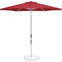 Suncomfort Marktschirm, rot mit weinrot, mit Dreh- und Neigungsfunktion. Sonnenschirm für Garten und Balkon.