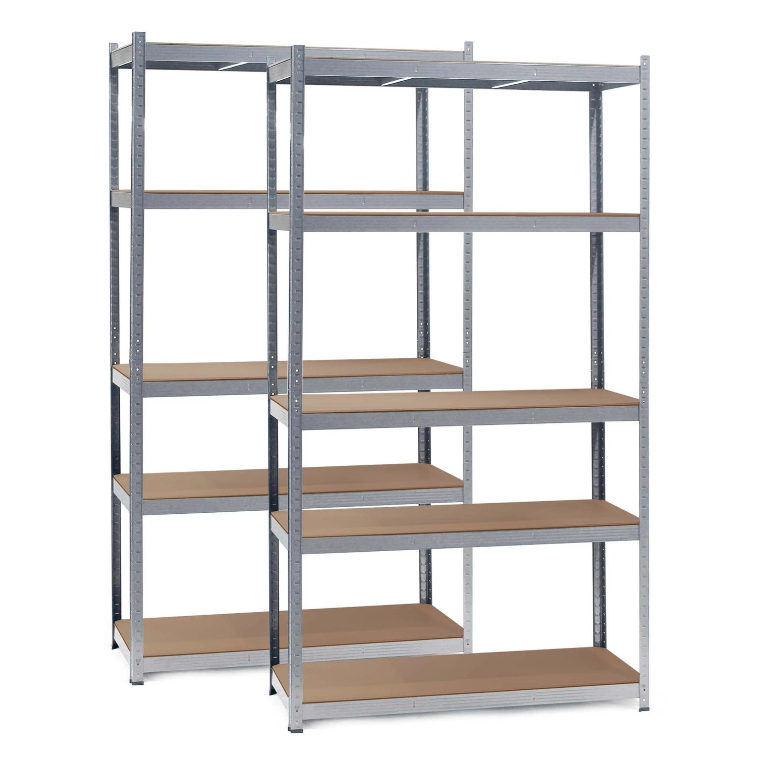 Wiltec Set 2X Schwerlastregal Verzinkt 100X60X200Cm Steckregal Werkstattregal