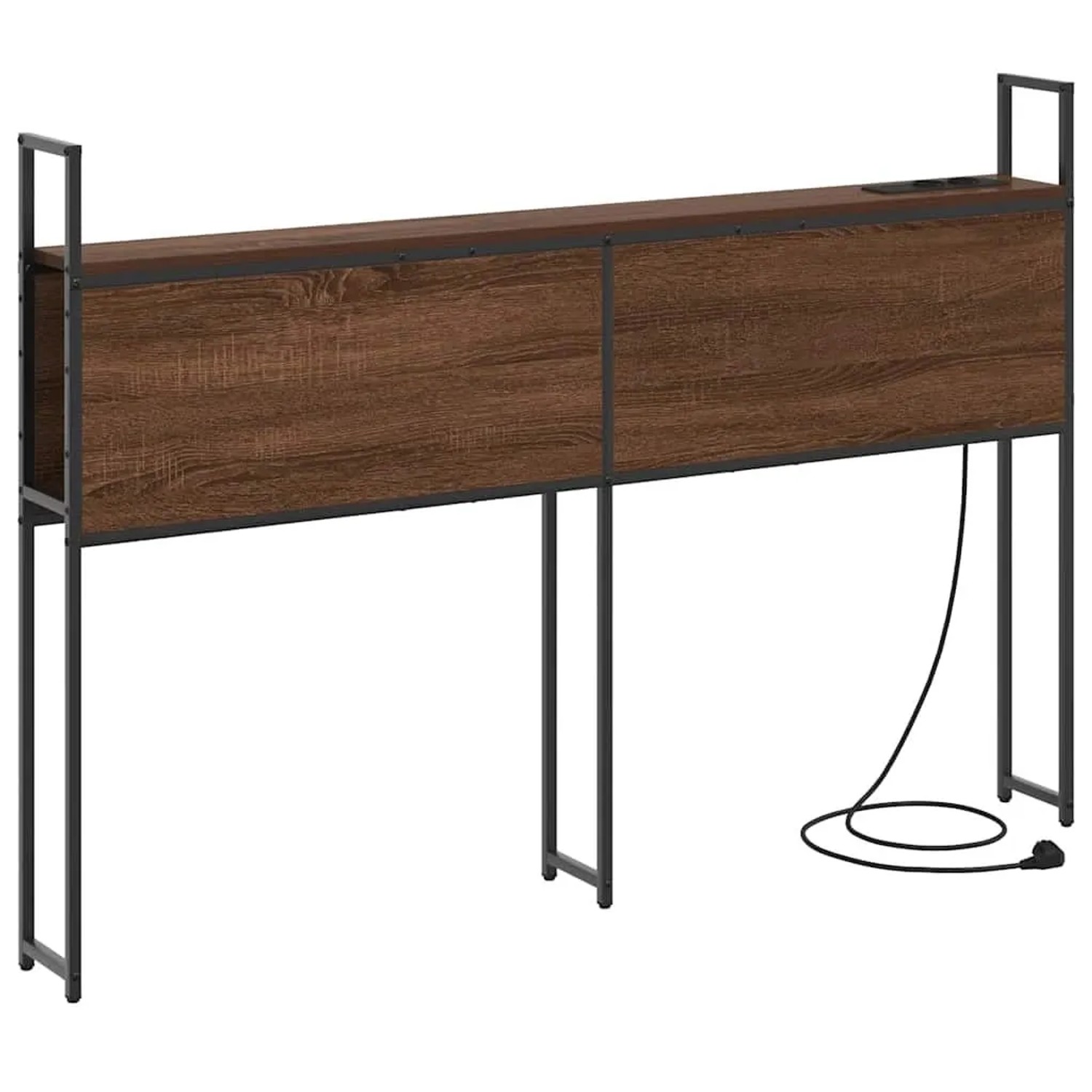 vidaXL Kopfteil mit Stauraum mit Ladestation Braun Eichen-Optik 135 cm 859804