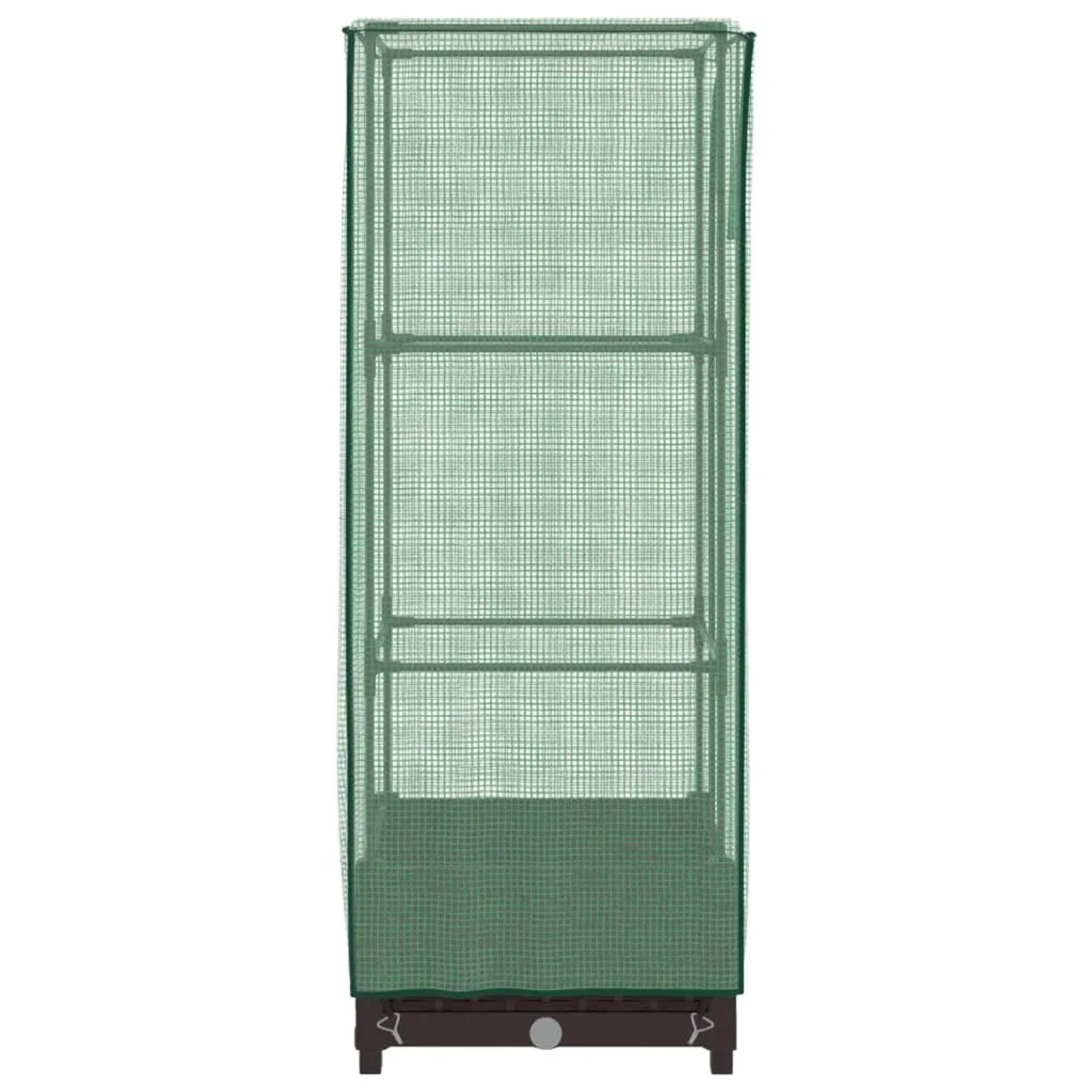 VidaXL Hochbeet mit Gewächshaus-Aufsatz, Rattan-Optik, 40x40x123 cm. Ideal für Garten, Balkon oder Terrasse.