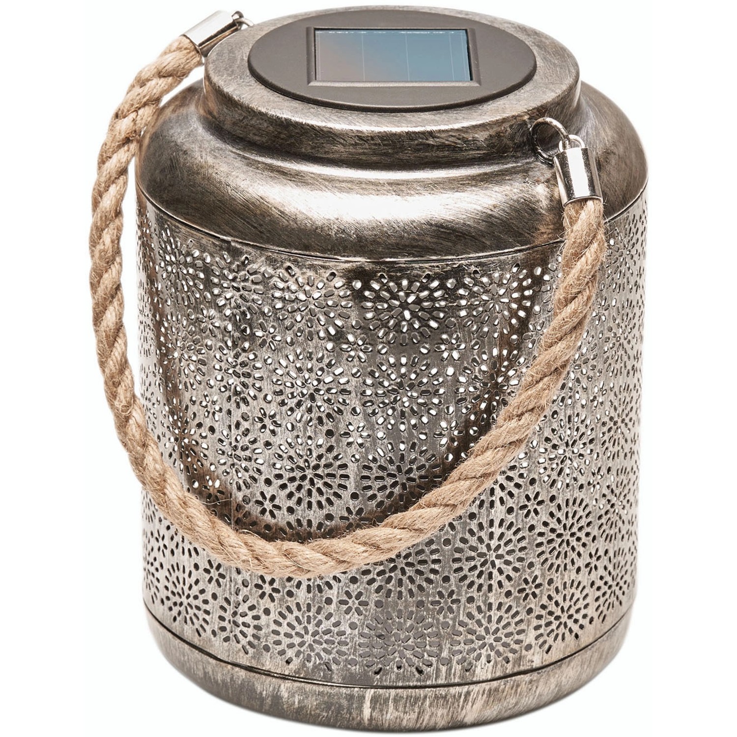 Amare LED-Solarlaterne Metall Gold Fein