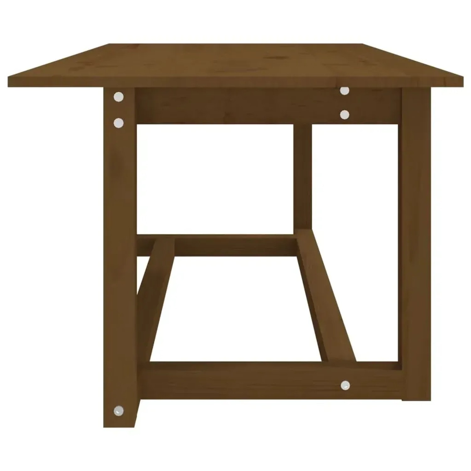 Honigbrauner vidaXL Couchtisch aus Kiefer Massivholz, 110x55x45 cm.