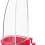 Trixie Tränke und Futterspender für Vögel, 90ml, rot/transparent.