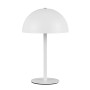 Weiße Reality LED-Tischleuchte Munoz, Ø 13 cm, matt. Moderne Akku-Tischlampe für Innenräume.