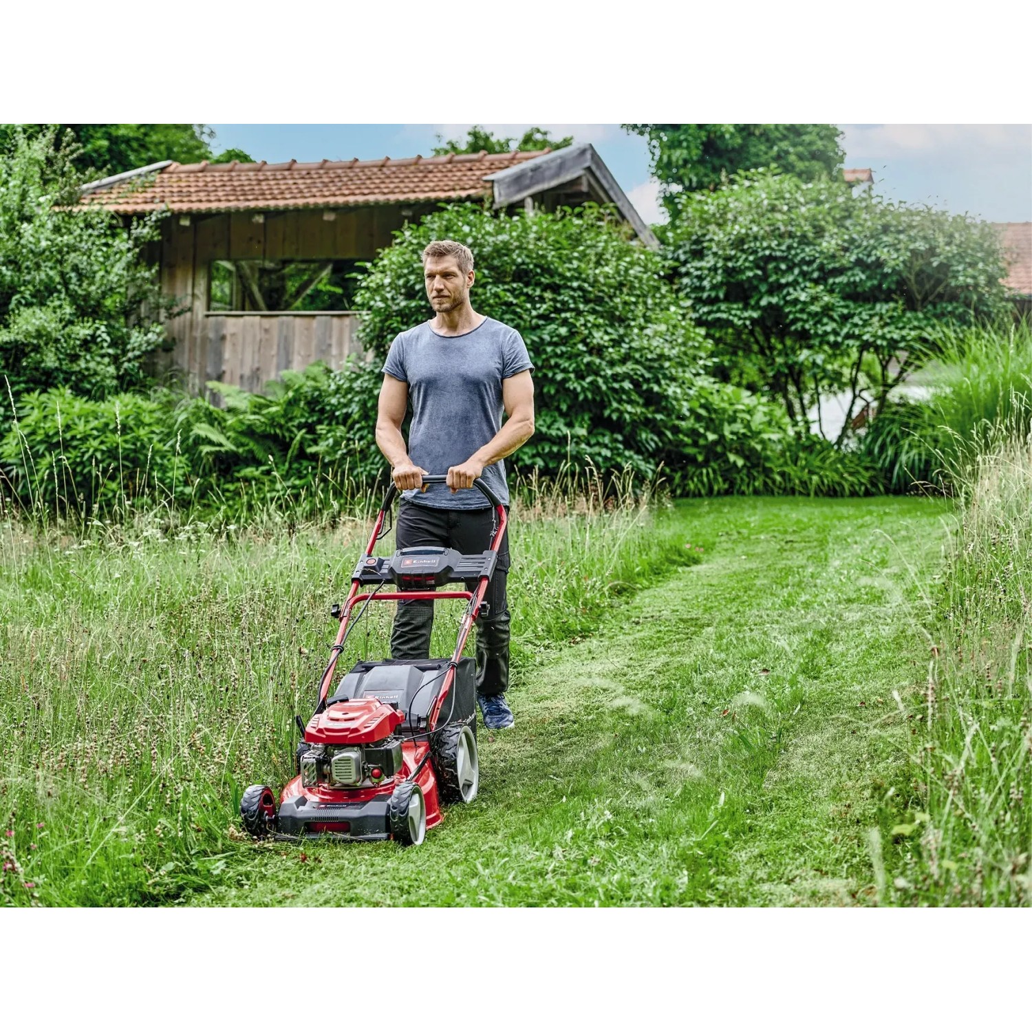 einhell benzin-rasenmäher gc-pm 46 sm hw-e li